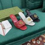 구찌 GUCCI 힐 샌들 슬리퍼 7.5CM