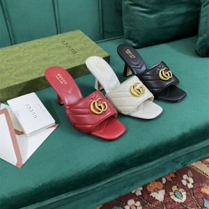 구찌 GUCCI 힐 샌들 슬리퍼 7.5CM