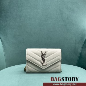 입생로랑 YSL 생로랑 마틀라세 엔벨로프 체인 카드지갑 414404