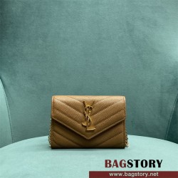 입생로랑 YSL 생로랑 마틀라세 엔벨로프 체인 카드지갑 414404