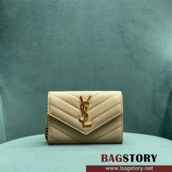 입생로랑 YSL 생로랑 마틀라세 엔벨로프 체인 카드지갑 414404