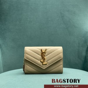 입생로랑 YSL 생로랑 마틀라세 엔벨로프 체인 카드지갑 414404