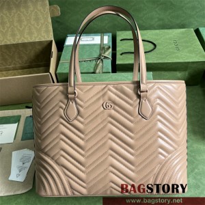 구찌 GUCCI GG 마몽 마틀라세 라지 토트백 739684