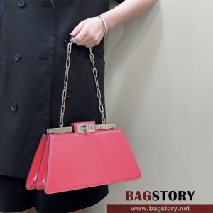 펜디 FENDI 피카부 컷 미디엄 가죽백 34CM