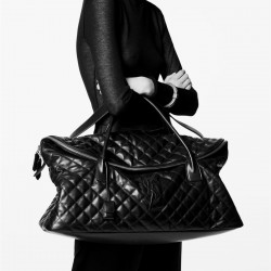 입생로랑 YSL 생로랑  숄더백 자이언트 트래블백 퀼팅 레더 블랙 키폴  736009