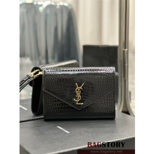 입생로랑 YSL 생로랑 엠보스드 모노그램 핸들 클러치 617662