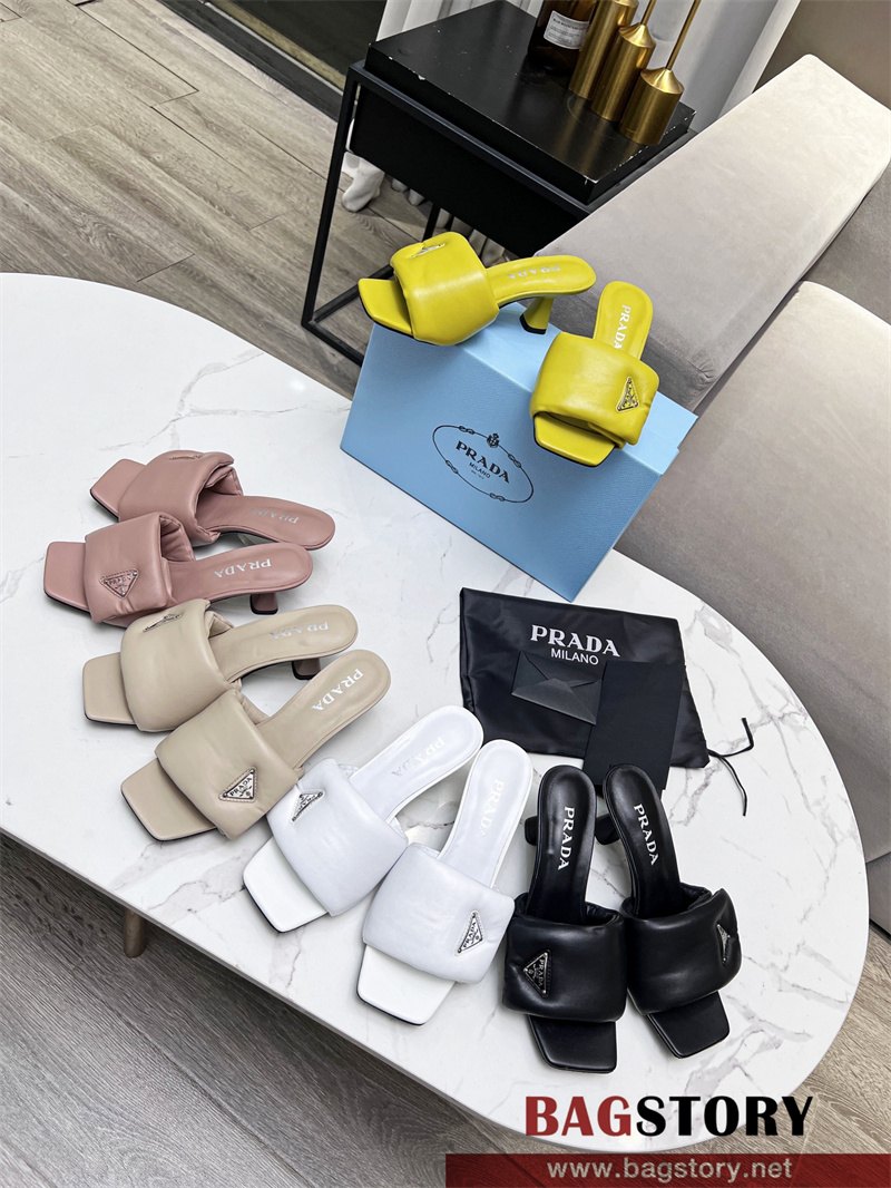 프라다 PRADA 힐 샌들 슬리퍼 6.5CM