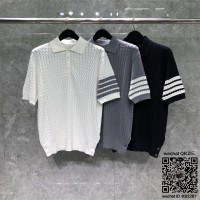 톰브라운 THOM BROWNE 니트 반팔티