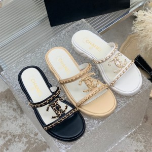 샤넬 CHANEL 힐 샌들 슬리퍼