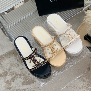 샤넬 CHANEL 힐 샌들 슬리퍼 7.5cm