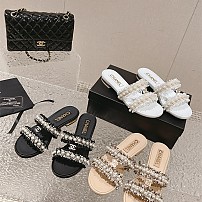 샤넬 CHANEL 힐 샌들 슬리퍼