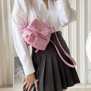 샤넬 CHANEL 핫 신상 23ss 듀마 더블 포켓 백팩 스몰 AS3787