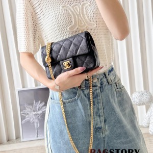 샤넬 CHANEL 핫 신상 23ss 뉴미니 하트볼 캐비어 미니 플랩백 AS3828