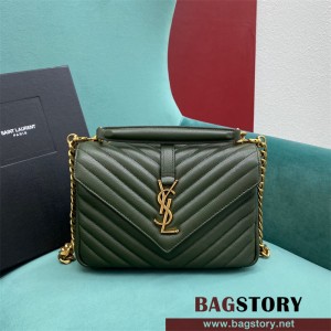 입생로랑 YSL 생로랑 컬리지 미듐 모노그램 사첼백 24CM 487213