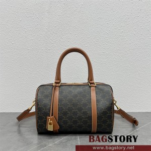 셀린느 CELINE  트리오페 탄 캔버스 보스턴백 190372