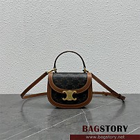 셀린느 CELINE 틴 베사체 트리옴페 샤이니 카프스킨 탑핸들백 101063