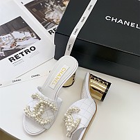 샤넬 CHANEL 힐 샌들 슬리퍼