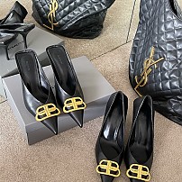 발렌시아가 BALENCIAGA 힐 샌들 슬리퍼 8.5cm