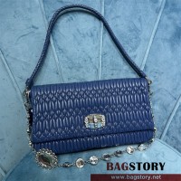 미우미우 MIUMIU 크리스털 새틴백 체인 숄더백