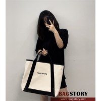 발렌시아가 BALENCIAGA 네이비 카바스 토트백 40cm