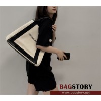 발렌시아가 BALENCIAGA 네이비 카바스 토트백 35cm