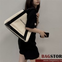발렌시아가 BALENCIAGA 네이비 카바스 토트백 35cm