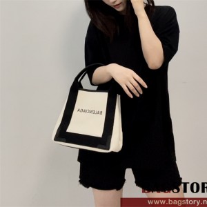 발렌시아가 BALENCIAGA 네이비 카바스 토트백 26cm
