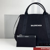 발렌시아가 BALENCIAGA 네이비 카바스 토트백 40cm
