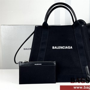 발렌시아가 BALENCIAGA 네이비 카바스 토트백 35cm