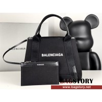 발렌시아가 BALENCIAGA 네이비 카바스 토트백 30cm