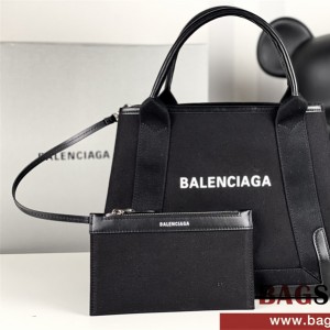 발렌시아가 BALENCIAGA 네이비 카바스 토트백 30cm