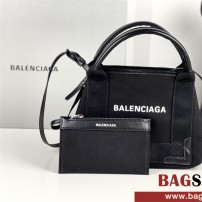 발렌시아가 BALENCIAGA 네이비 카바스 토트백 24cm
