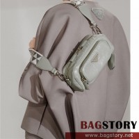 프라다 PRADA 앤티크 가죽 멀티 포켓 숄더백 1BH198