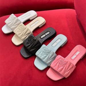 미우미우 MIUMIU 힐 샌들 슬리퍼