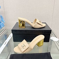 샤넬 CHANEL 힐 샌들 슬리퍼 7cm/3cm