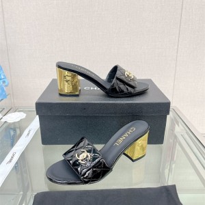 샤넬 CHANEL 힐 샌들 슬리퍼 7cm/3cm