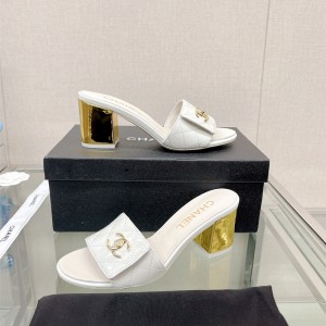 샤넬 CHANEL 힐 샌들 슬리퍼 7cm/3cm