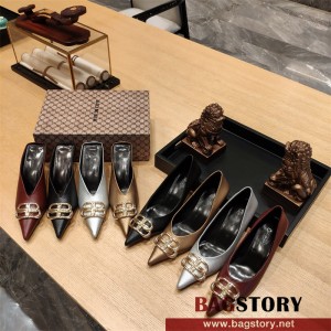 발렌시아가 BALENCIAGA 힐 샌들 슬리퍼