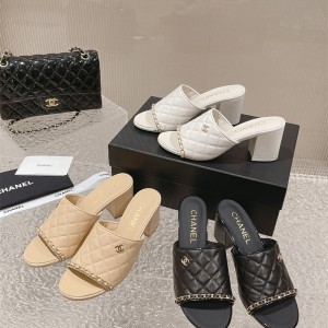 샤넬 CHANEL 힐 샌들 슬리퍼