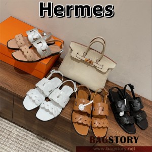 에르메스 HERMES 힐 샌들 슬리퍼