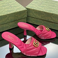 구찌 GUCCI 힐 샌들 슬리퍼 7.5CM