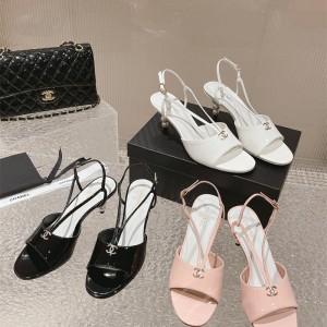 샤넬 CHANEL 힐 샌들 슬리퍼