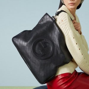 구찌 GUCCI 블론디  미디엄 토트백 블랙 751516