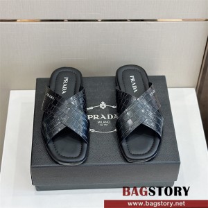 [프라다(Prada) 남성 사피노아 슬리퍼 샌들  - 우아함과 편안함의 완벽한 조화]
