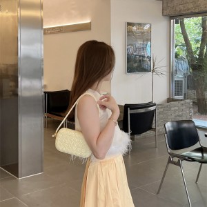 보테가베네타 BV 여자 놋 온 스트랩 실버 백 717623