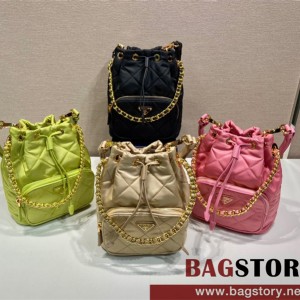 프라다 PRADA 가죽 버킷백 복조리백 1BH038