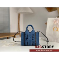 끌로에 Chloe 20cm 우디 스트랩 토트백 미니