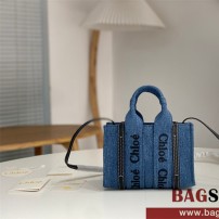 끌로에 Chloe 20cm 우디 스트랩 토트백 미니