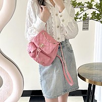 샤넬 CHANEL 핫 신상 23ss 듀마 더블 포켓 백팩 스몰 AS3787