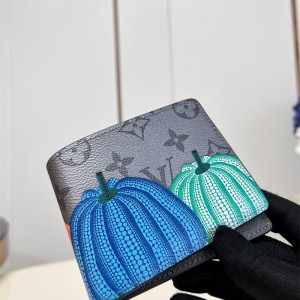 루이비통 LOUIS VUITTON LV x YK 슬렌더 월릿 반지갑  M81967